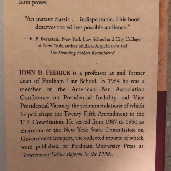 “The 25th Amendment” 3rd Edition by John D. Feerick - Picture 13 of 14